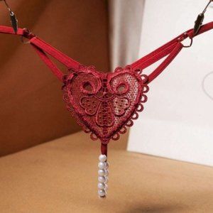 Heart Vintage Pearl Thong